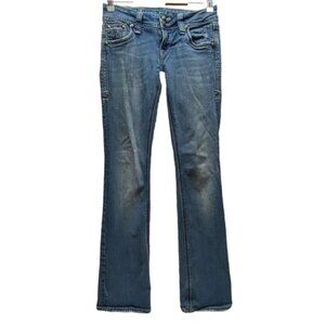 Vintage Sang Real Jeans Women's 28 Blue Only Chosen Bootcut Low Rise Y2K Denim